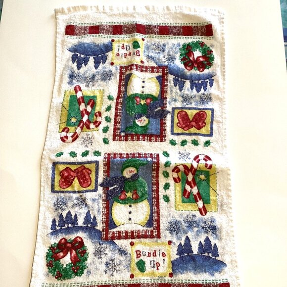 Festive Christmas Kitchen Bathroom Hand Guest Towels Tea Towel Linens - Picture 8 of 11